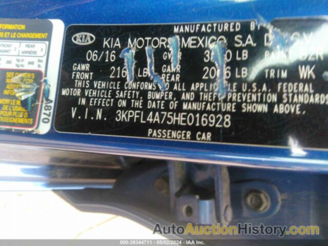 KIA FORTE LX, 3KPFL4A75HE016928