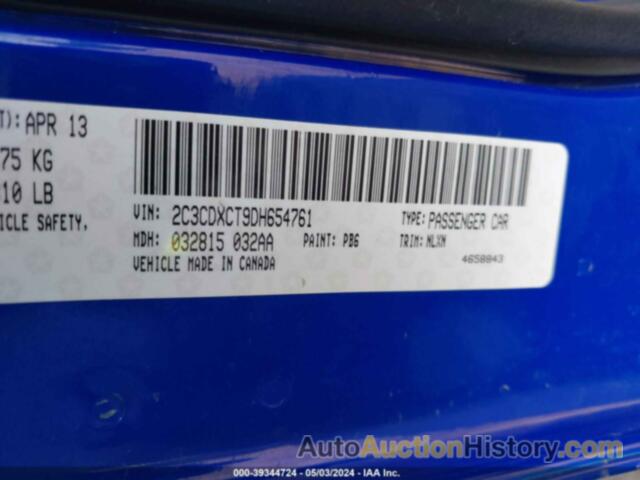 DODGE CHARGER ROAD/TRACK, 2C3CDXCT9DH654761