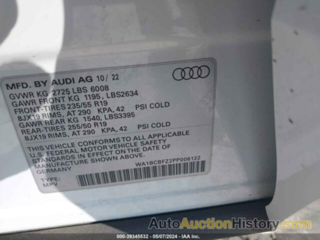 AUDI Q4 E-TRON PREMIUM PLUS, WA1BCBFZ2PP006122