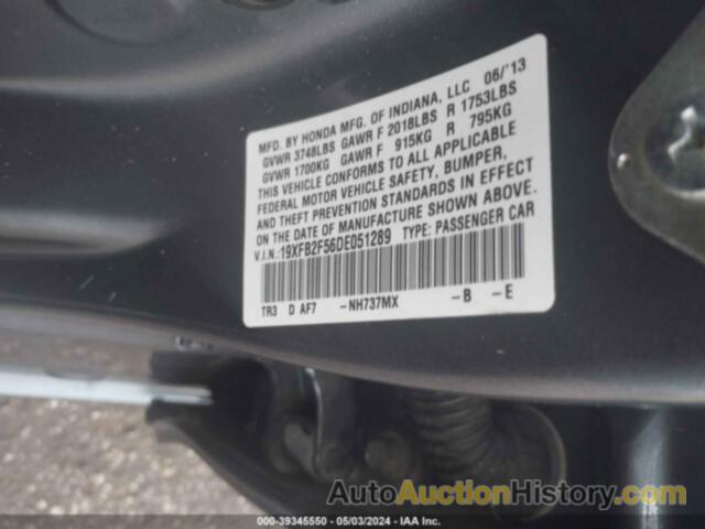 HONDA CIVIC LX, 19XFB2F56DE051289