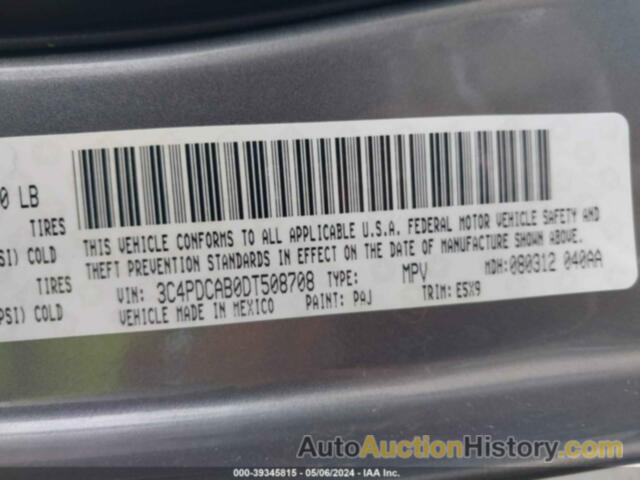 DODGE JOURNEY AMERICAN VALUE PKG, 3C4PDCAB0DT508708