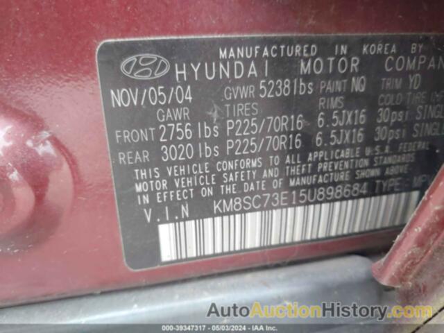 HYUNDAI SANTA FE GLS/LX, KM8SC73E15U898684