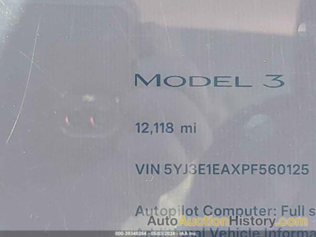 TESLA MODEL 3 REAR-WHEEL DRIVE, 5YJ3E1EAXPF560125