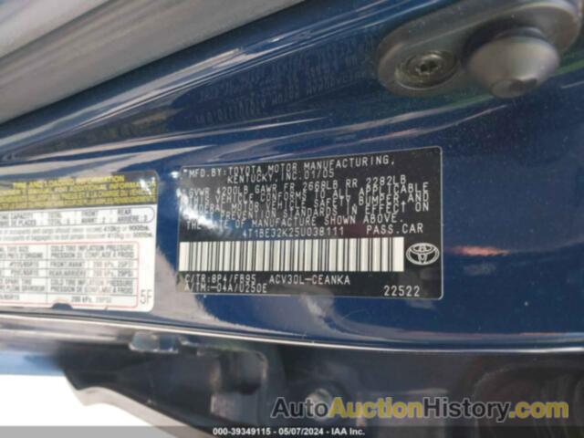 TOYOTA CAMRY LE, 4T1BE32K25U038111