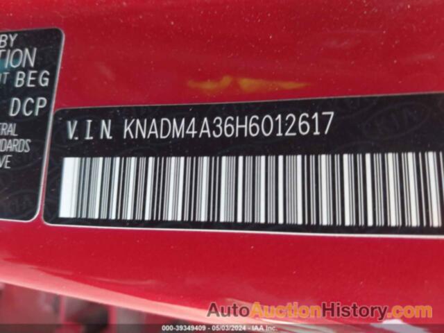 KIA RIO LX, KNADM4A36H6012617