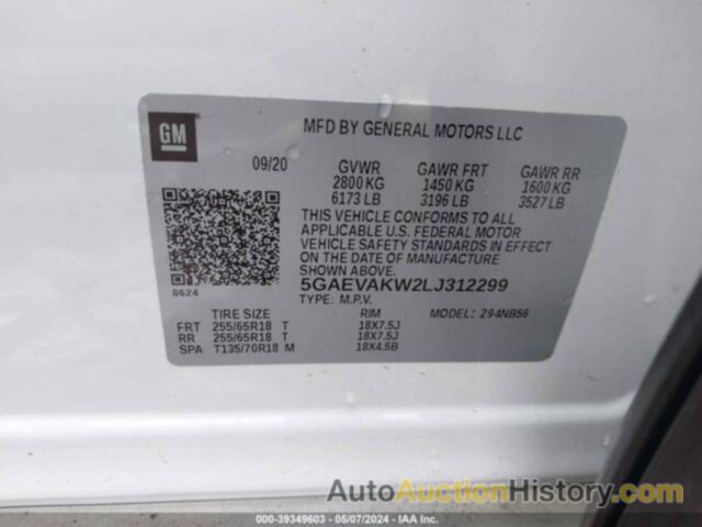 BUICK ENCLAVE AWD ESSENCE, 5GAEVAKW2LJ312299