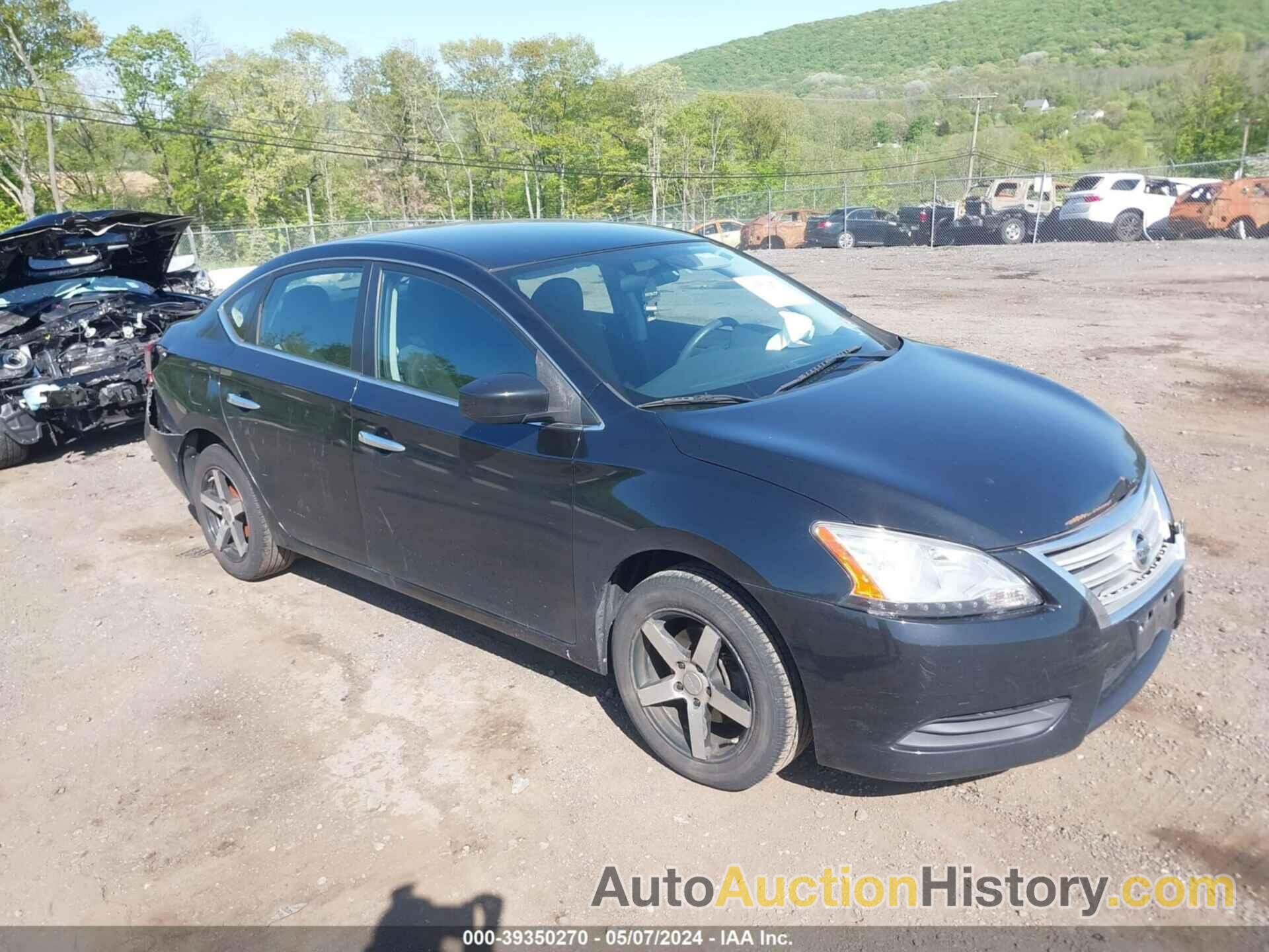 NISSAN SENTRA S, 3N1AB7AP1DL795588