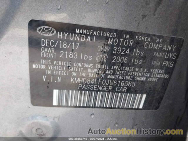 HYUNDAI ELANTRA VALUE EDITION, KMHD84LF0JU616563