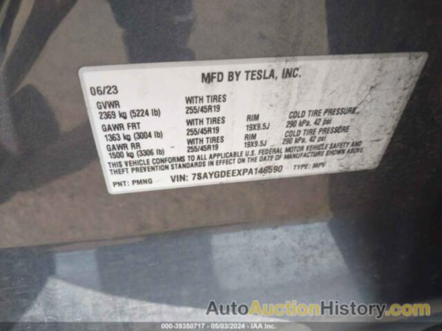 TESLA MODEL Y AWD/LONG RANGE DUAL MOTOR ALL-WHEEL DRIVE, 7SAYGDEEXPA146590