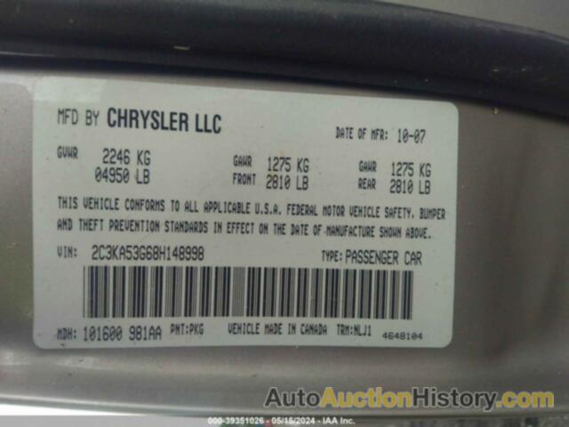 CHRYSLER 300 TOURING, 2C3KA53G68H148998