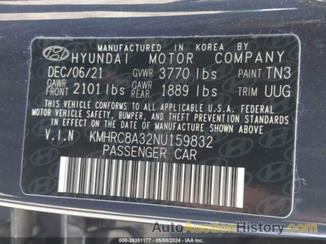 HYUNDAI VENUE SEL/LIMITED, KMHRC8A32NU159832