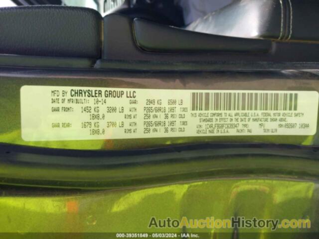 JEEP GRAND CHEROKEE LIMITED, 1C4RJFBG8FC639347