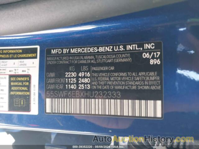 MERCEDES-BENZ C 43 4MATIC AMG, 55SWF6EBXHU232333