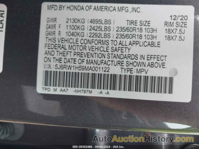 HONDA CR-V 2WD EX, 5J6RW1H59MA001122