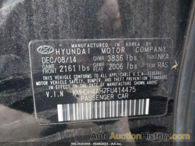 HYUNDAI ELANTRA SPORT, KMHDH4AH7FU414475