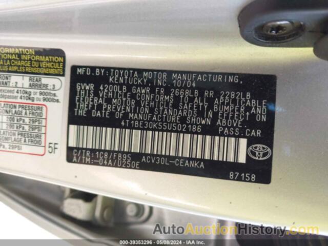 TOYOTA CAMRY LE, 4T1BE30K55U502186