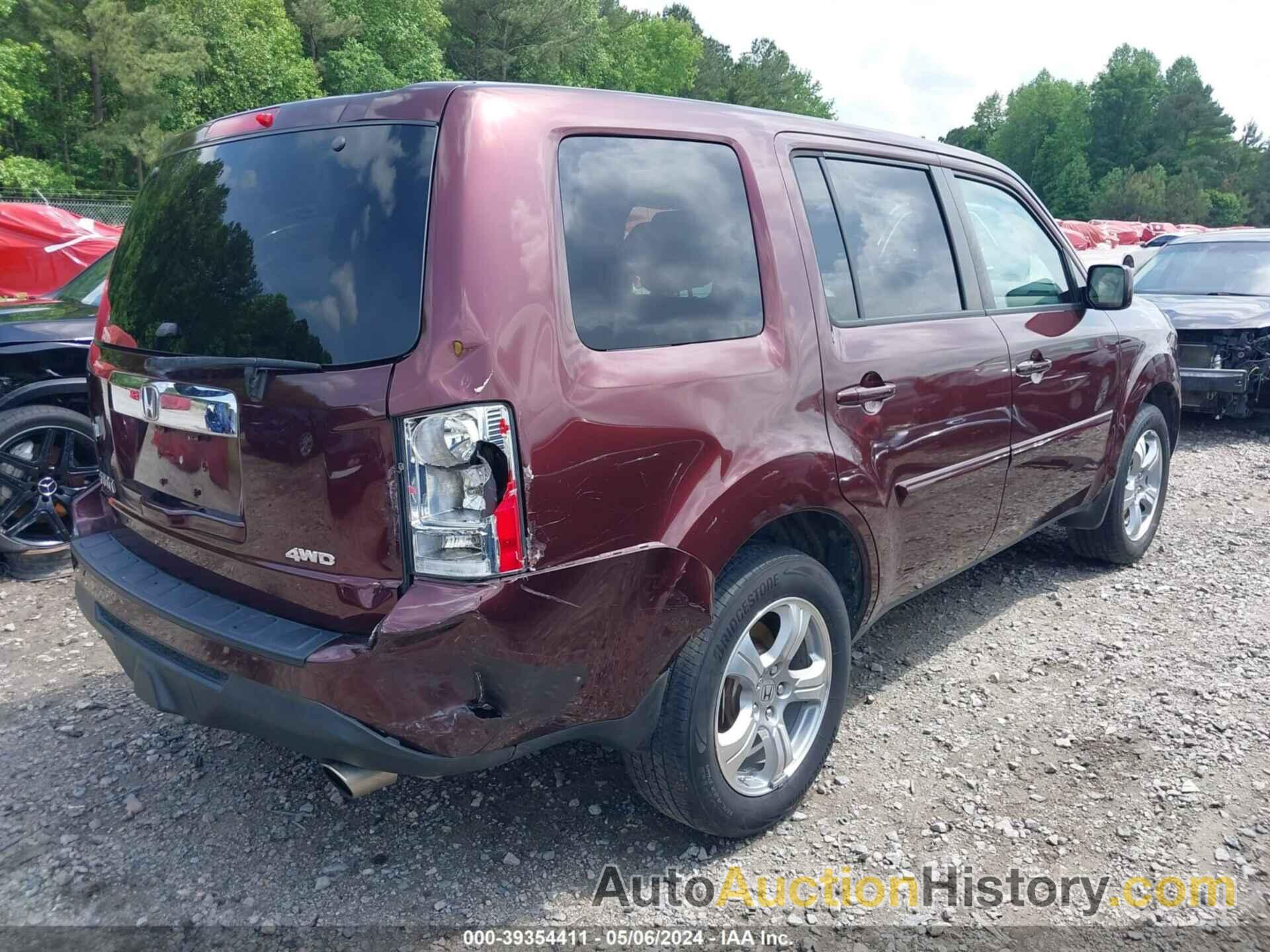 HONDA PILOT EX-L, 5FNYF4H51DB054004