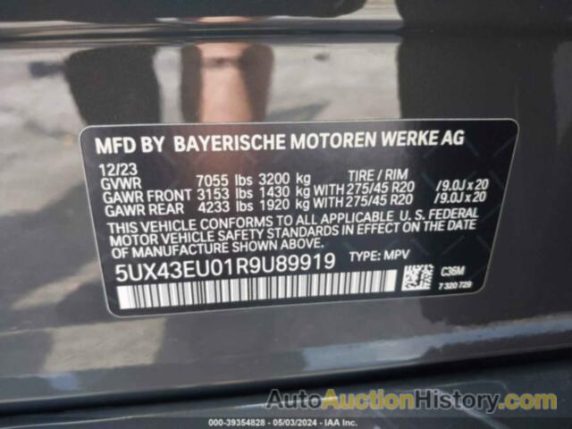 BMW X5 PHEV XDRIVE50E, 5UX43EU01R9U89919