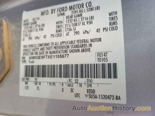 FORD TRANSIT CONNECT XLT, NM0GE9F7XE1155677