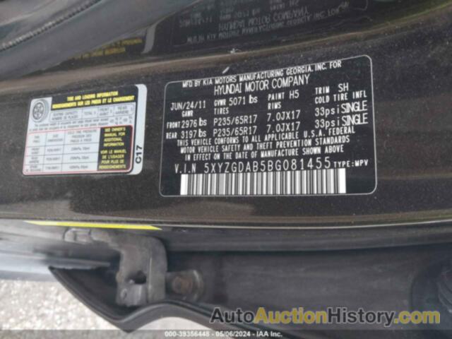 HYUNDAI SANTA FE GLS, 5XYZGDAB5BG081455