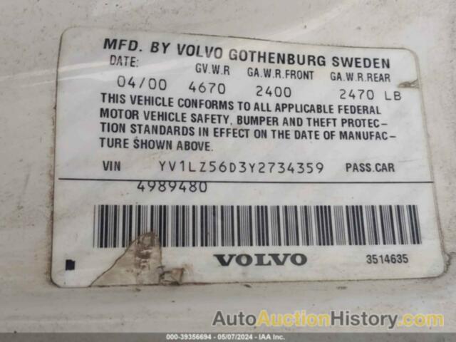 VOLVO V70 XC/XC SE, YV1LZ56D3Y2734359