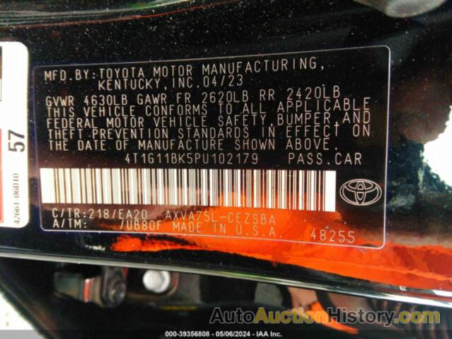 TOYOTA CAMRY SE AWD, 4T1G11BK5PU102179