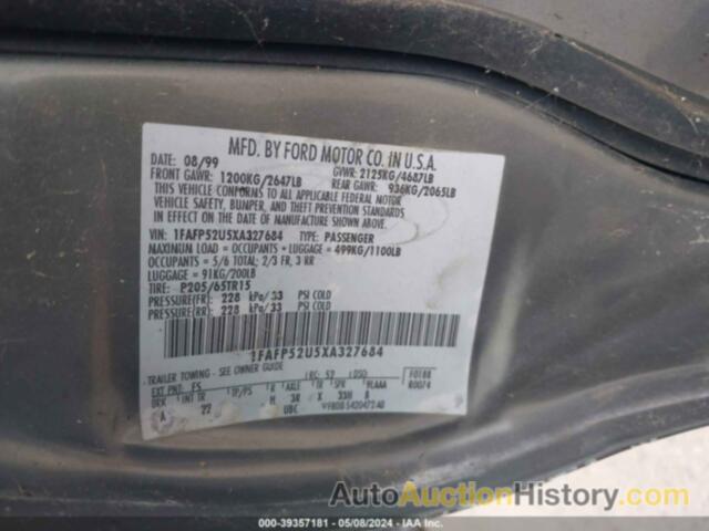 FORD TAURUS LX, 1FAFP52U5XA327684