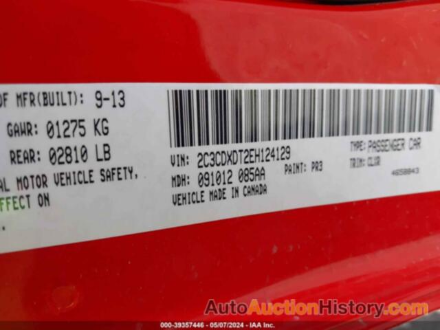 DODGE CHARGER R/T PLUS, 2C3CDXDT2EH124129