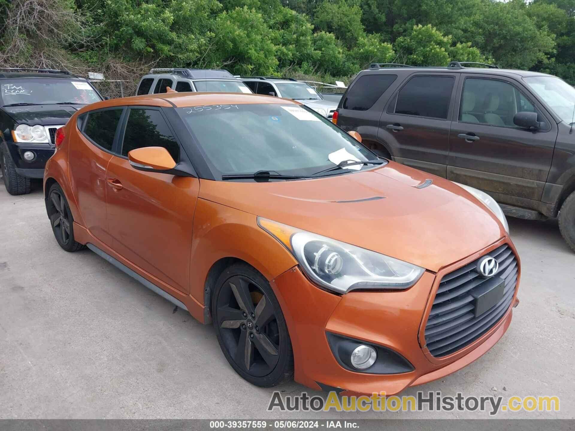 HYUNDAI VELOSTER TURBO W/BLACK, KMHTC6AE9DU169770