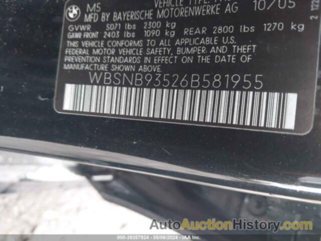 BMW M5, WBSNB93526B581955