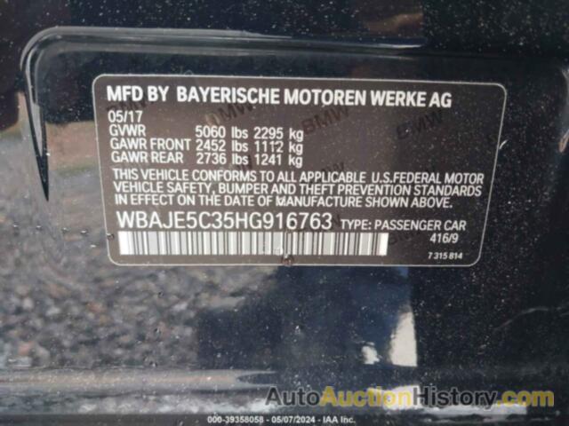 BMW 540I I, WBAJE5C35HG916763