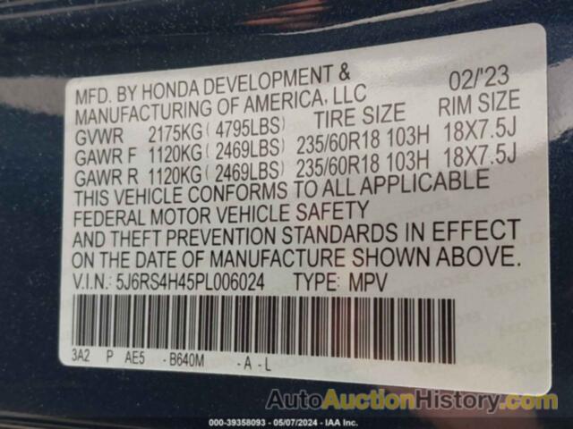 HONDA CR-V EX AWD, 5J6RS4H45PL006024