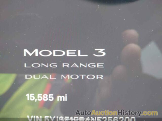 TESLA MODEL 3 LONG RANGE DUAL MOTOR ALL-WHEEL DRIVE, 5YJ3E1EB4NF256200