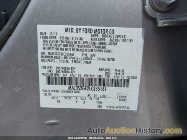 FORD ECOSPORT SE, MAJ3S2GE2LC335161