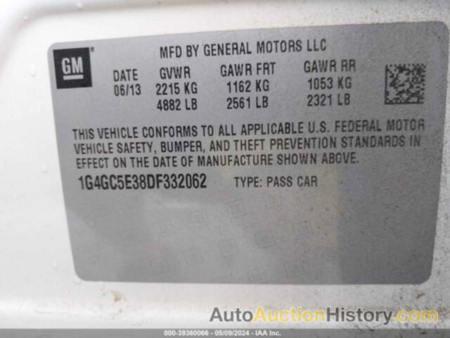 BUICK LACROSSE LEATHER GROUP, 1G4GC5E38DF332062