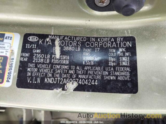 KIA SOUL +, KNDJT2A60C7404244