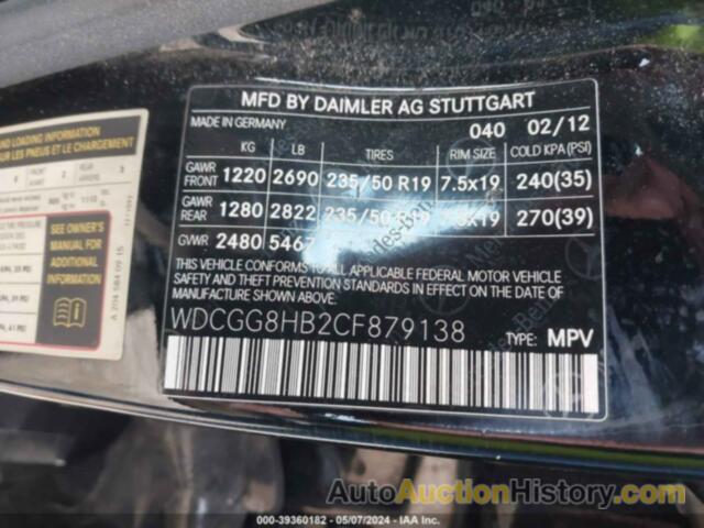 MERCEDES-BENZ GLK 350 350 4MATIC, WDCGG8HB2CF879138