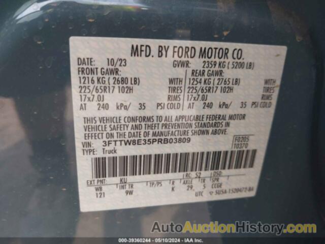 FORD MAVERICK XL, 3FTTW8E35PRB03809