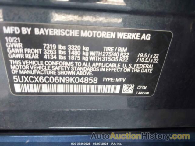 BMW X7 M50I, 5UXCX6C06N9K04858