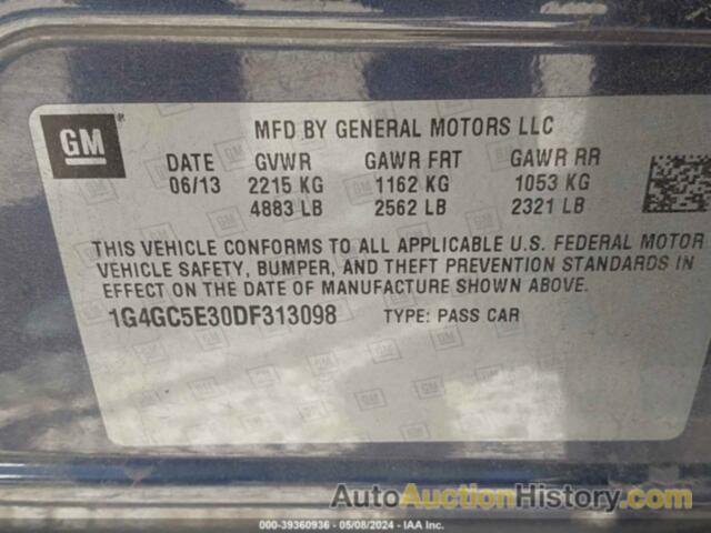 BUICK LACROSSE LEATHER GROUP, 1G4GC5E30DF313098
