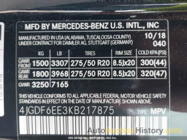 MERCEDES-BENZ GLS 450 4MATIC, 4JGDF6EE3KB217875