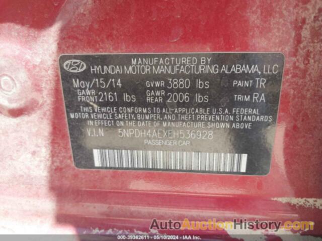 HYUNDAI ELANTRA SE, 5NPDH4AEXEH536928