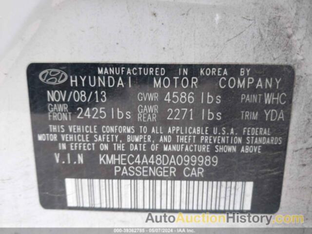 HYUNDAI SONATA HYBRID LIMITED, KMHEC4A48DA099989