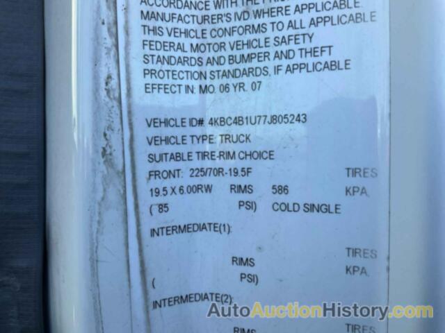 CHEVROLET W4S042 W4500 HD GAS REG, 4KBC4B1U77J805243