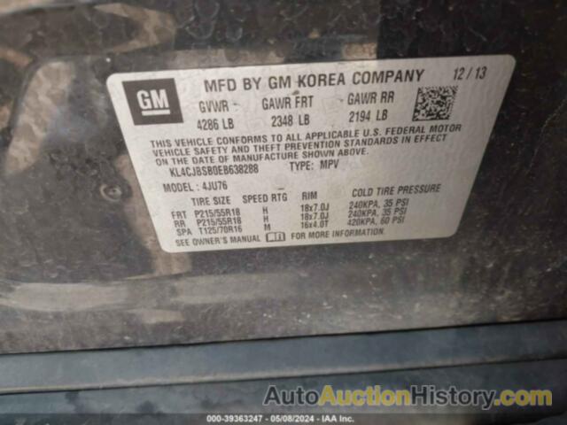 BUICK ENCORE CONVENIENCE, KL4CJBSB0EB638288