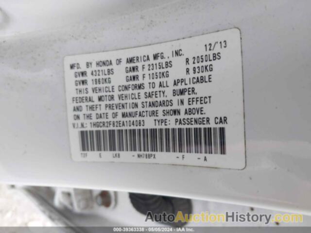 HONDA ACCORD EX-L, 1HGCR2F82EA104083