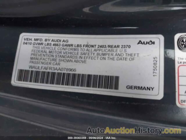 AUDI A5 2.0T PREMIUM, WAULFAFR3AA078966