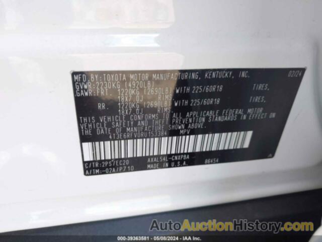 TOYOTA RAV4 XSE HYBRID, 4T3E6RFV0RU153384