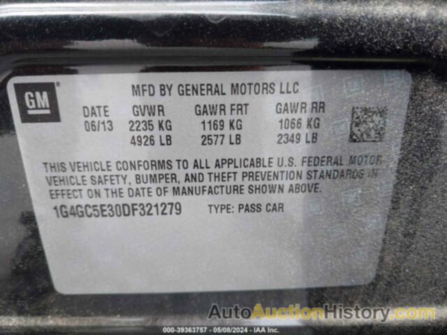 BUICK LACROSSE LEATHER GROUP, 1G4GC5E30DF321279