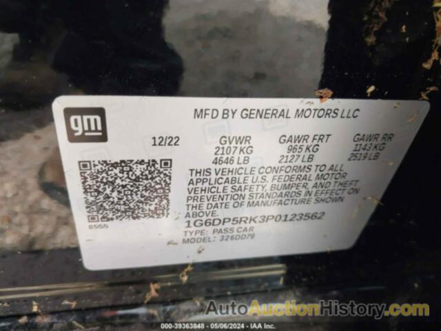 CADILLAC CT5 SPORT, 1G6DP5RK3P0123562